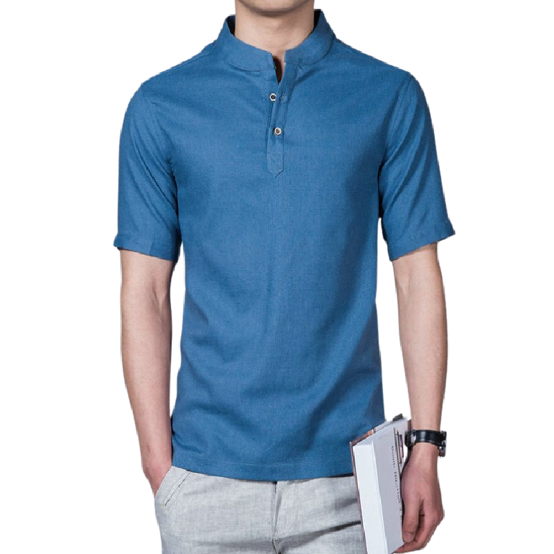 Pollogie™ Short Sleeve Linen Blend Shirt