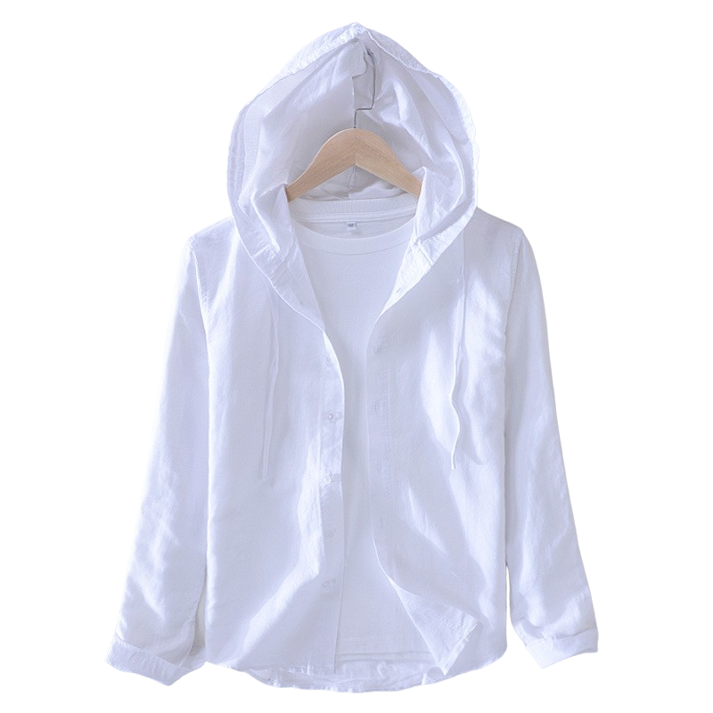 Pollogie™ Hensley Linen Blend Hooded Shirt