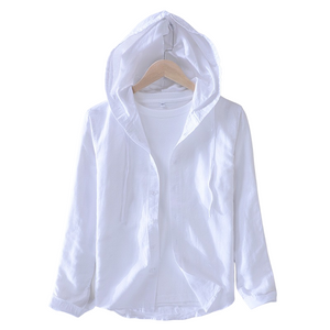 Pollogie™ Hensley Linen Blend Hooded Shirt