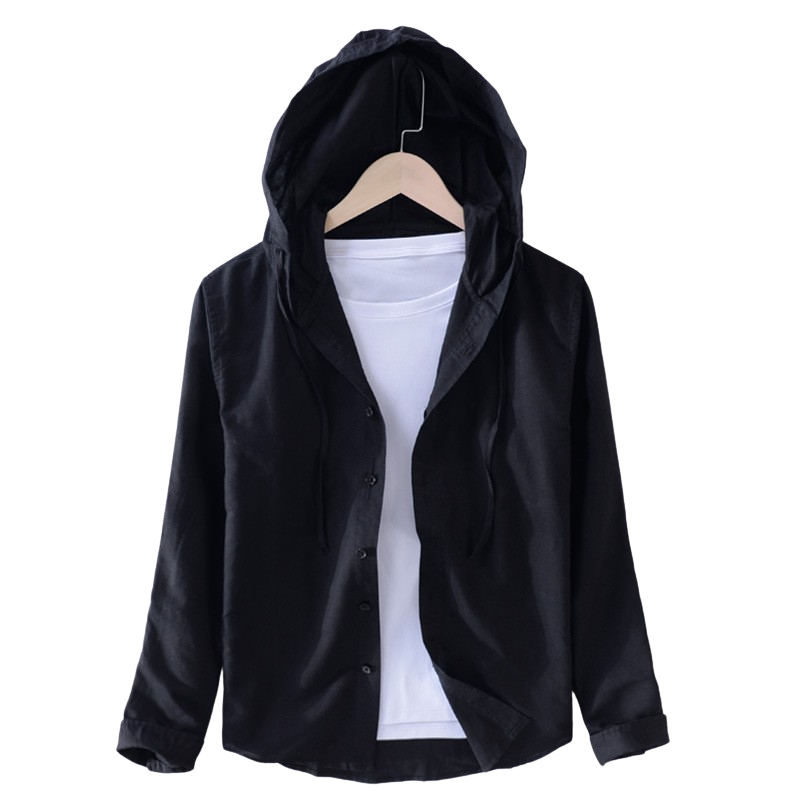 Pollogie™ Hensley Linen Blend Hooded Shirt