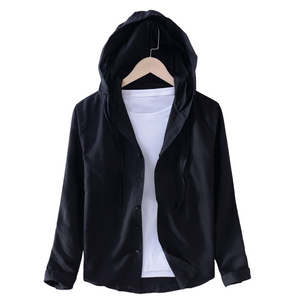 Pollogie™ Hensley Linen Blend Hooded Shirt