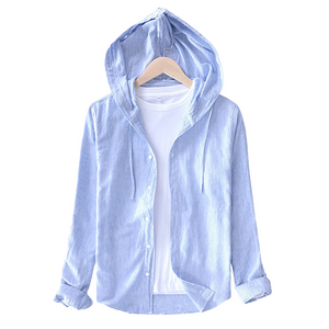 Pollogie™ Hensley Linen Blend Hooded Shirt