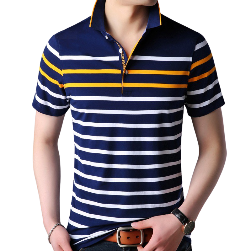 Pollogie™ Classic Striped Polo Shirt