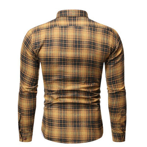 Pollogie™ Checkered Long Sleeve Button Shirt
