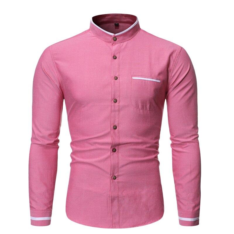Pollogie™ Casual Mandarin Collar Long Sleeve Shirt