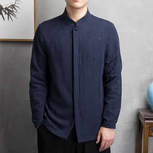 Pollogie™ Summer Long Sleeve Linen Blend Shirt