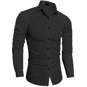 Pollogie™ Plain Slim Fit Button Shirt