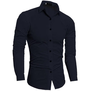 Pollogie™ Plain Slim Fit Button Shirt