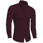 Pollogie™ Plain Slim Fit Button Shirt