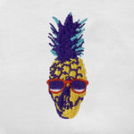 Pollogie™ Pineapple Skull Embroidered T-Shirt