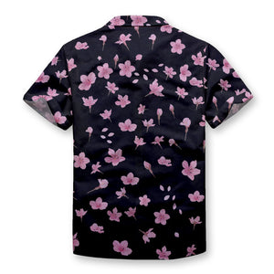 Pollogie™ Pink Pansy Floral Button Shirt