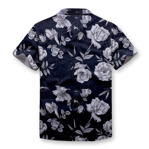Pollogie™ Silver Flowers Button Shirt