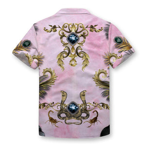 Pollogie™ Pink Gloom Button Shirt