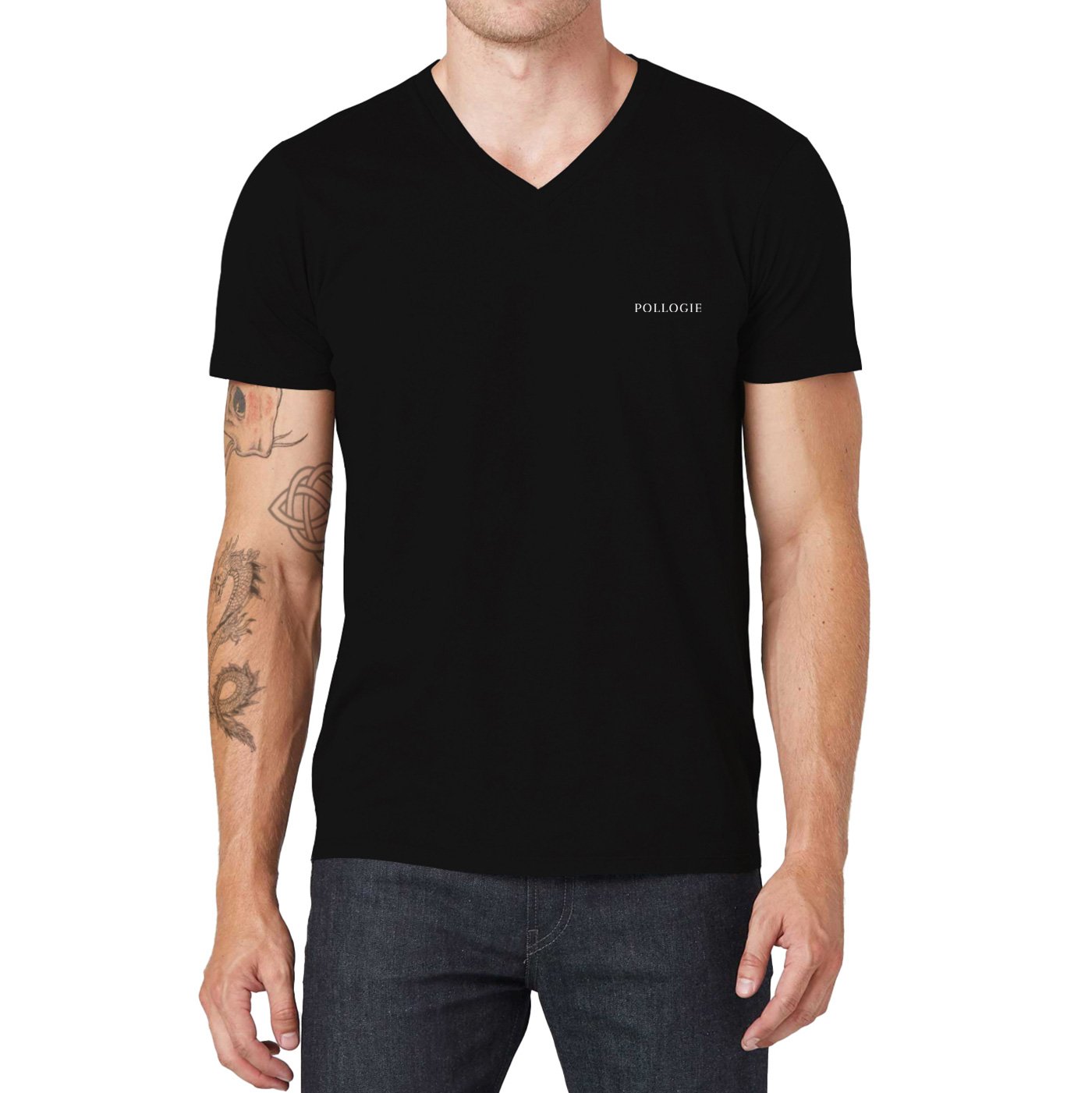 Pollogie™ Embroidered V-Neck T-Shirt