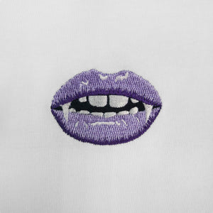 Pollogie™ Vampire Lips Embroidered T-Shirt