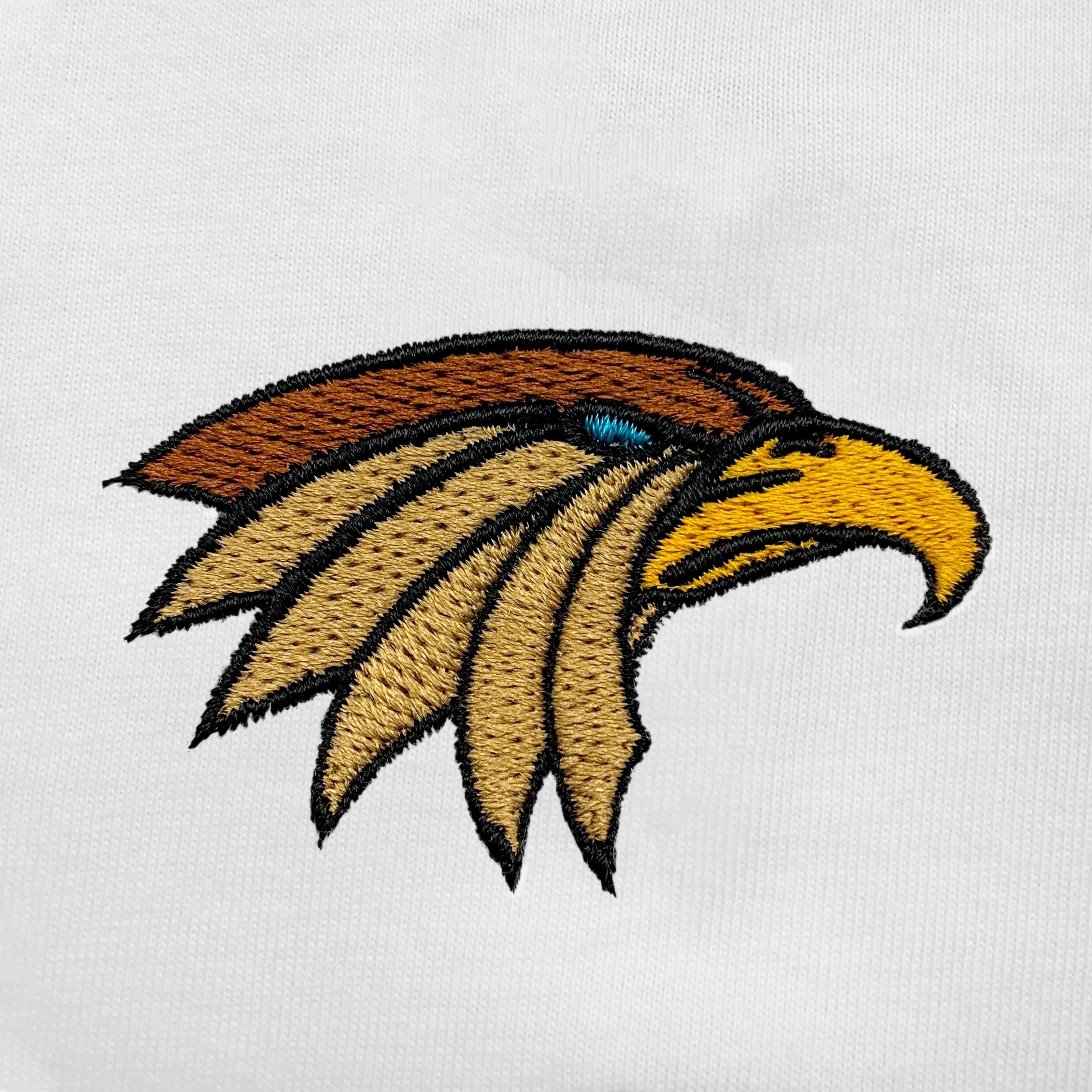 Pollogie™ Eagle Embroidered V-Neck T-Shirt