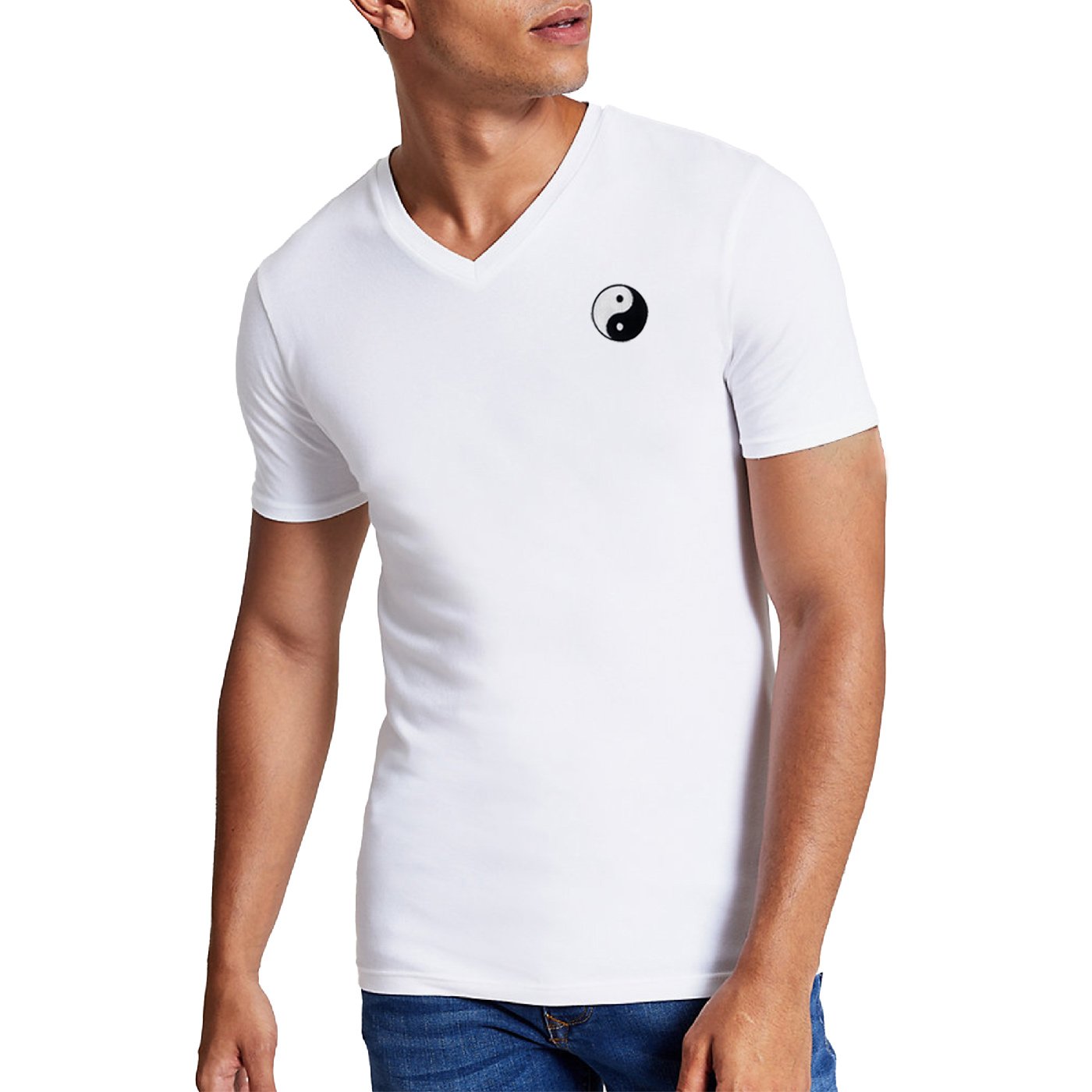 Pollogie™ Balance Embroidered V-Neck T-Shirt