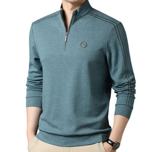 Pollogie™ Long Sleeved Zipper Collar Shirt