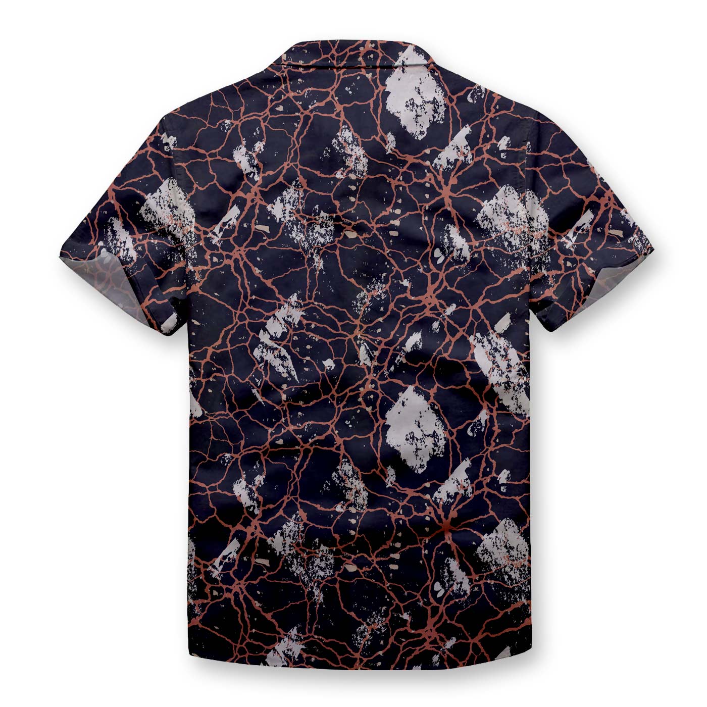 Pollogie™ Rust Geometry Button Shirt
