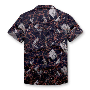 Pollogie™ Rust Geometry Button Shirt