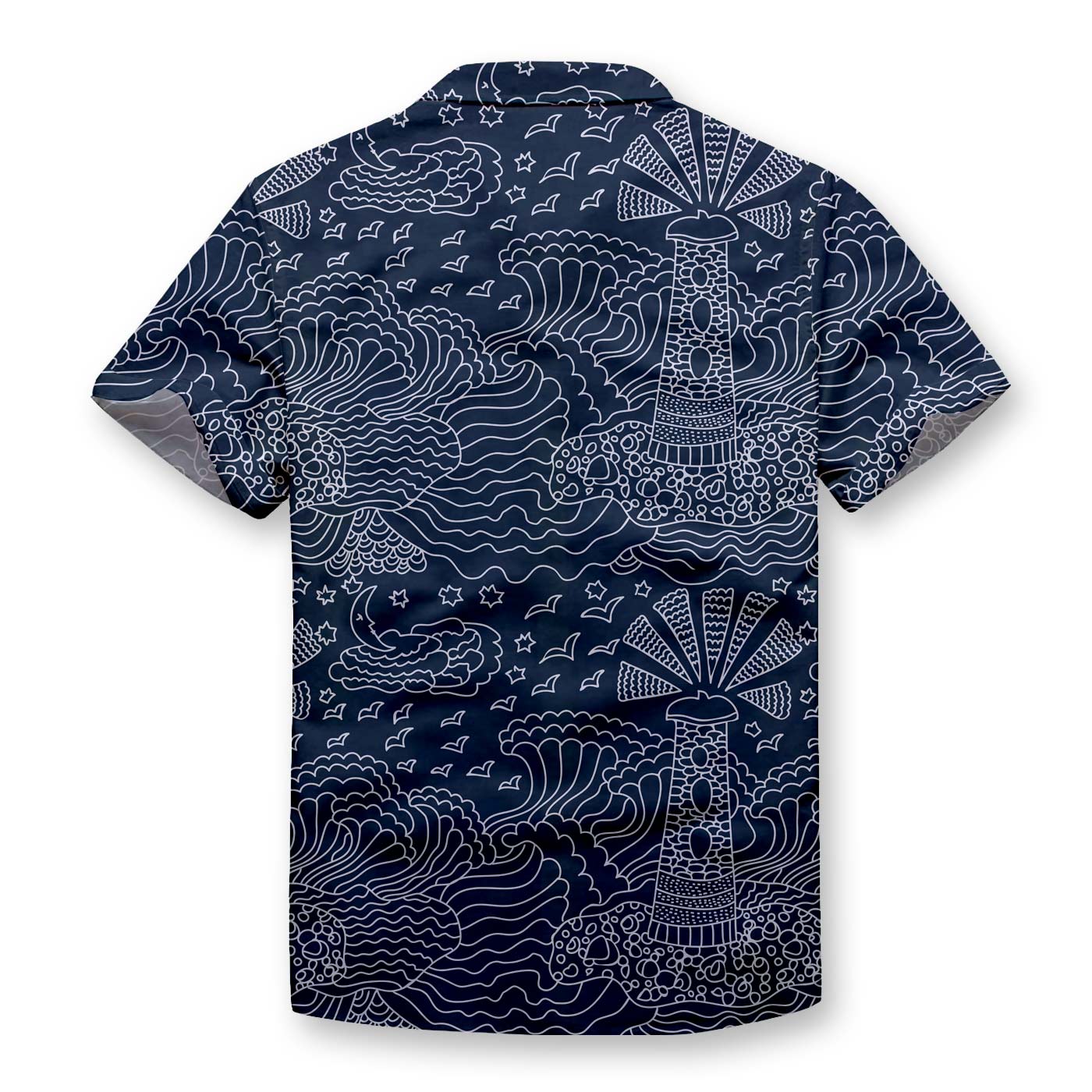 Pollogie™ Lighthouse Sketch Button Shirt