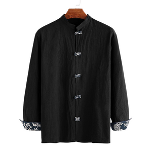 Pollogie™ Long Sleeve Mandarin Button Shirt