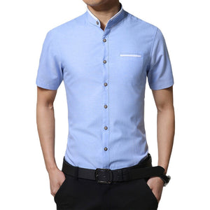 Pollogie™ Mandarin Collar Formal Shirt