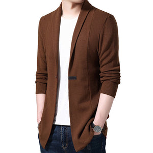 Pollogie™ Solid Single Button Cardigan