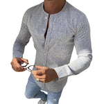 Pollogie™Mandarin Collar Long Sleeve Button Shirt