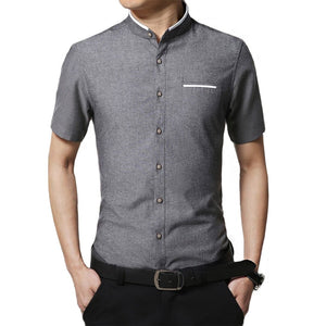 Pollogie™ Mandarin Collar Formal Shirt