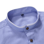 Pollogie™ Casual Mandarin Collar Long Sleeve Shirt