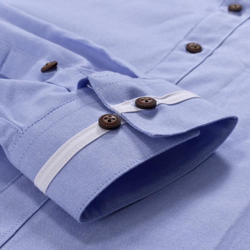 Pollogie™ Casual Mandarin Collar Long Sleeve Shirt