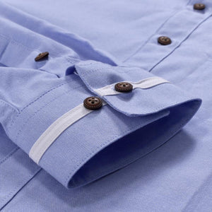 Pollogie™ Casual Mandarin Collar Long Sleeve Shirt