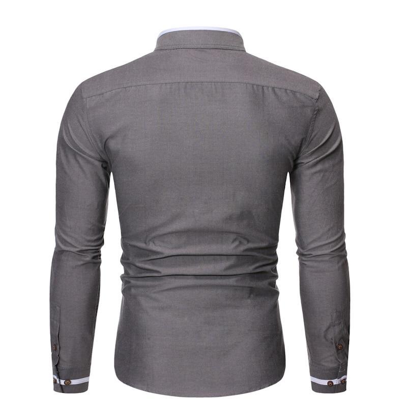 Pollogie™ Casual Mandarin Collar Long Sleeve Shirt