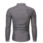 Pollogie™ Casual Mandarin Collar Long Sleeve Shirt