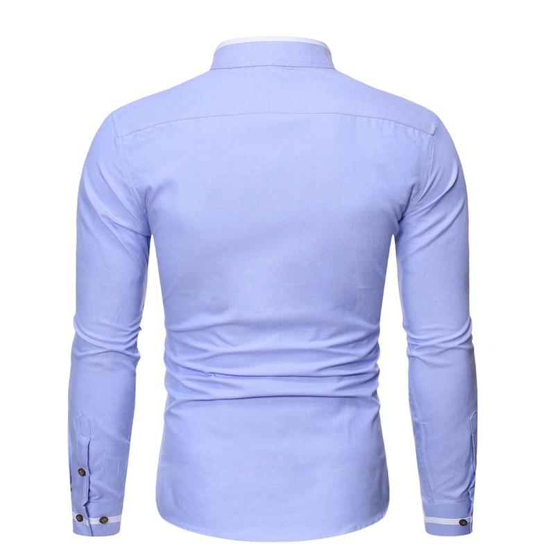 Pollogie™ Casual Mandarin Collar Long Sleeve Shirt