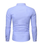 Pollogie™ Casual Mandarin Collar Long Sleeve Shirt
