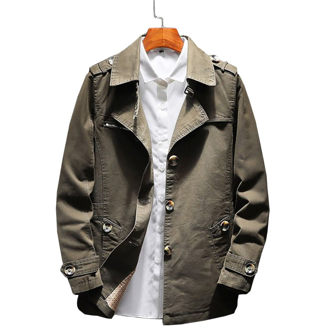 Pollogie™ Elegant Wide-Lapel Overcoat
