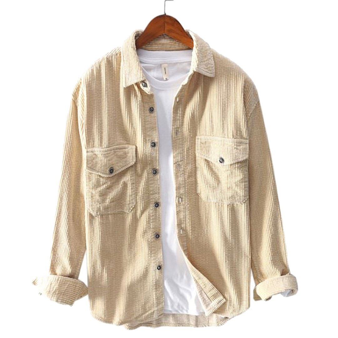 Pollogie™ Loose Corduroy Button-Down Shirt