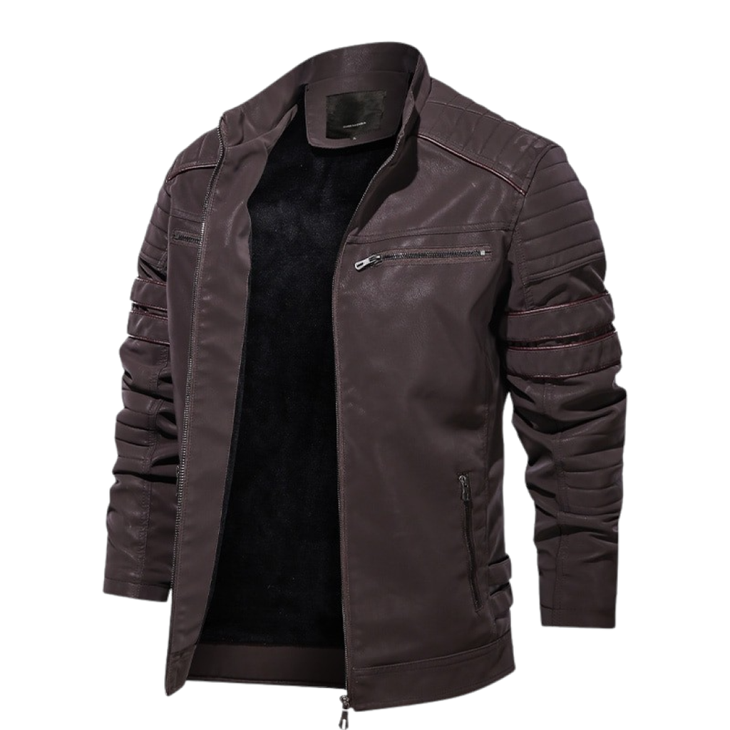 Pollogie™ Zipper Leather Jacket