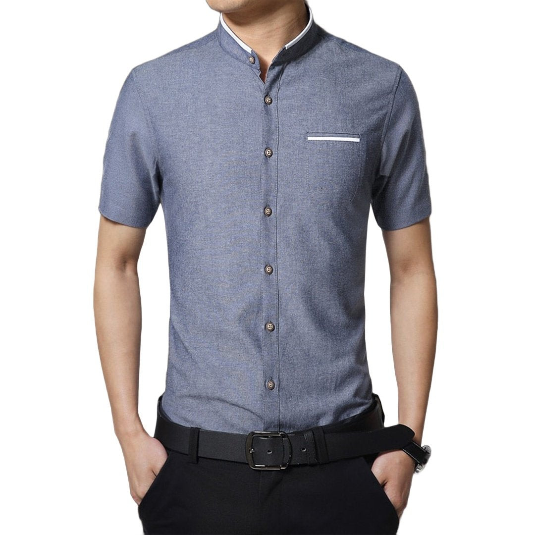 Pollogie™ Mandarin Collar Formal Shirt