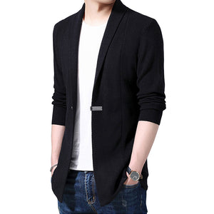 Pollogie™ Solid Single Button Cardigan