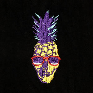 Pollogie™ Pineapple Skull Embroidered T-Shirt
